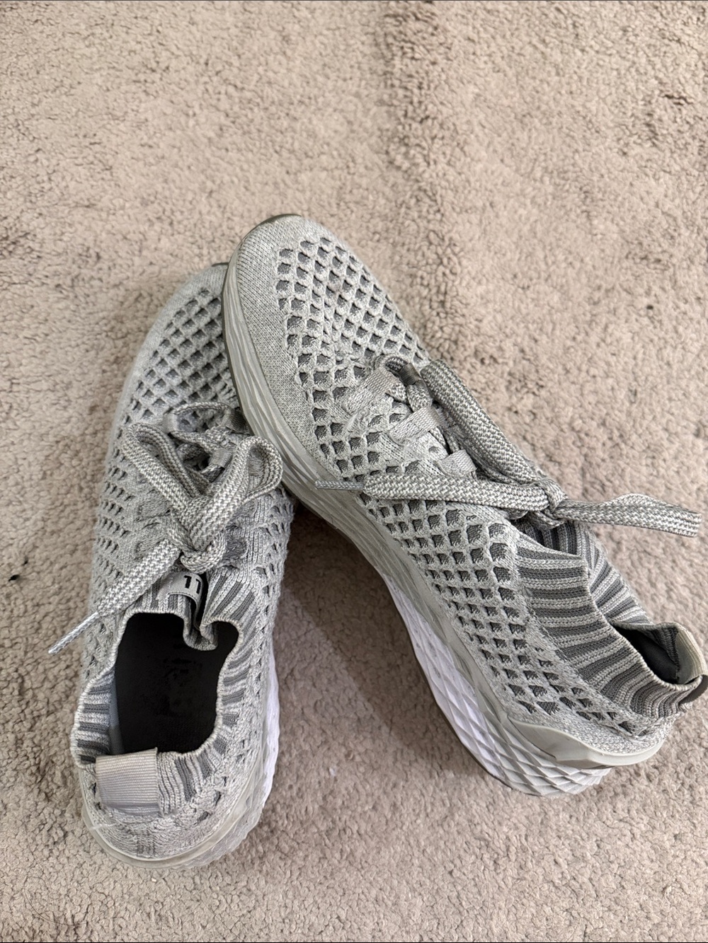 NoBull grey knit sneakers
